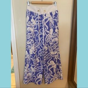 Lilly Pulitzer Linen Beach Pants Bubbly Sz XS